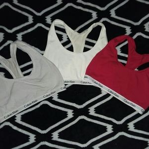 Lot of 3 Calvin Klein Sports Bras
